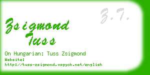 zsigmond tuss business card
